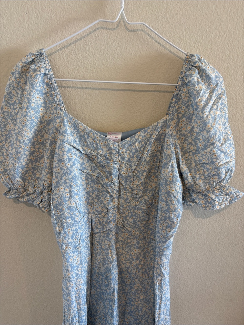 Blue Dress with white and orange flowers 💐 - Picture 2 of 6